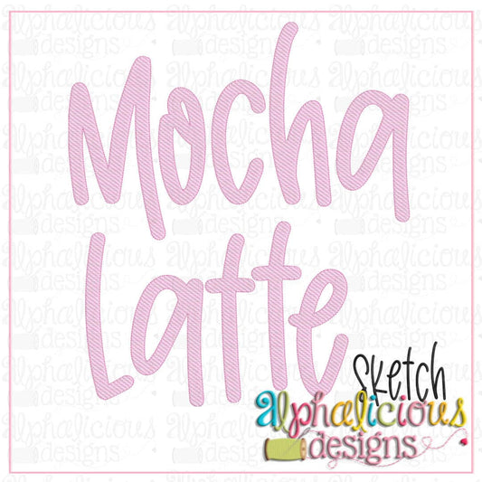 Mocha Latte Sketch Embroidery Font
