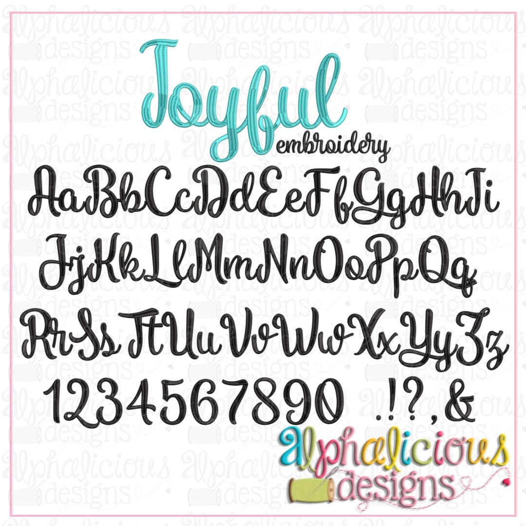 Joyful Embroidery Font