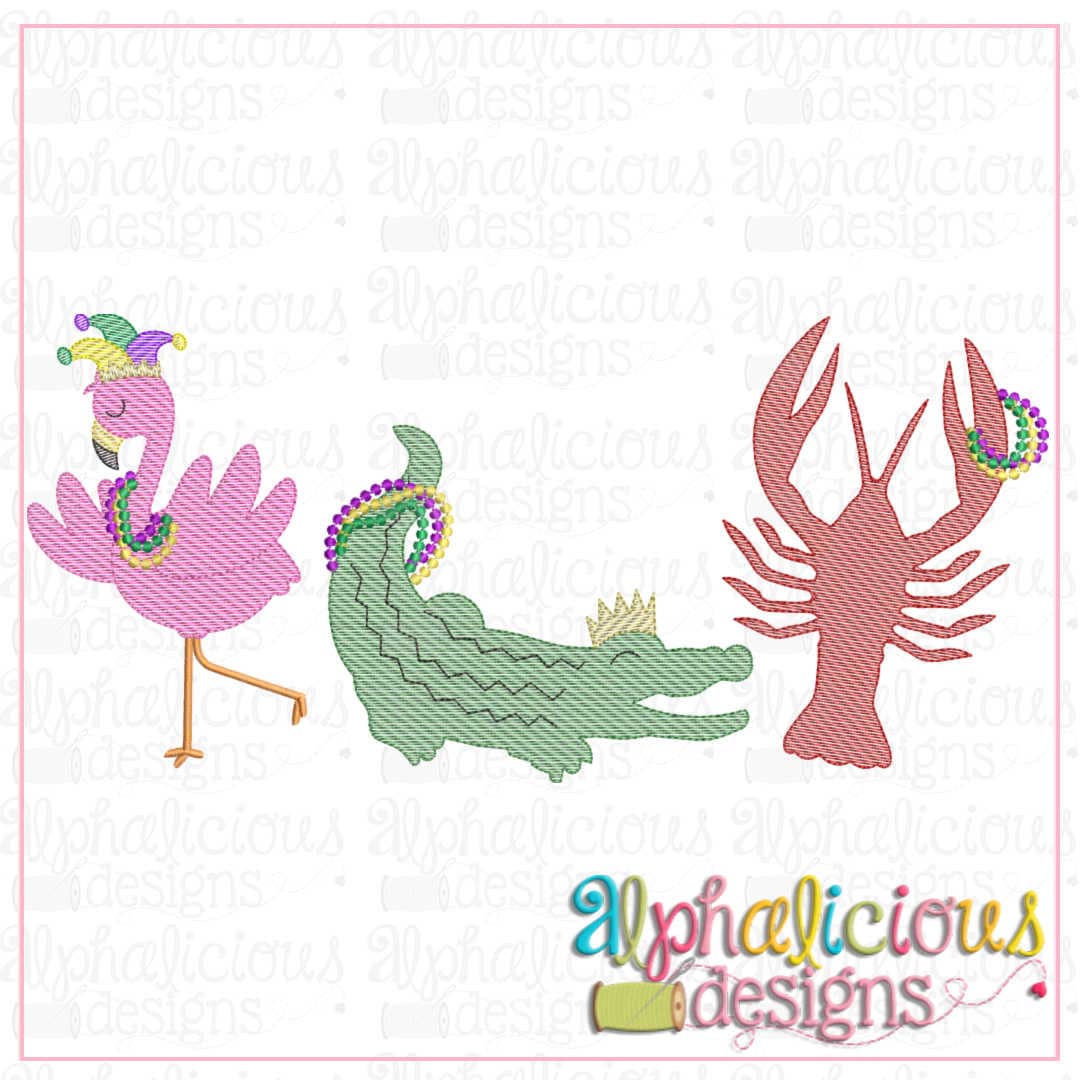 MardiGras Flamingo - TIAR - Sketch