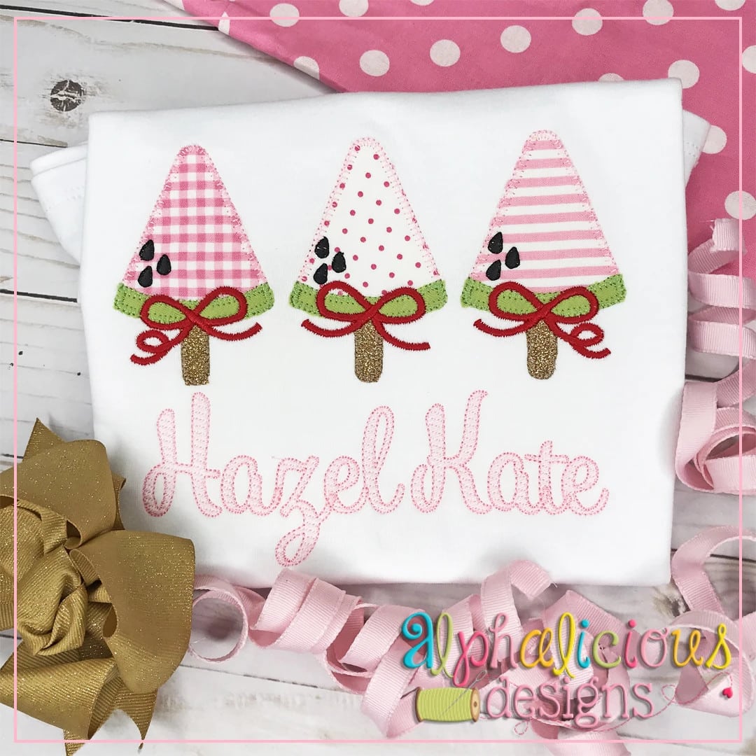 Watermelon on a Stick with Bows-Blanket