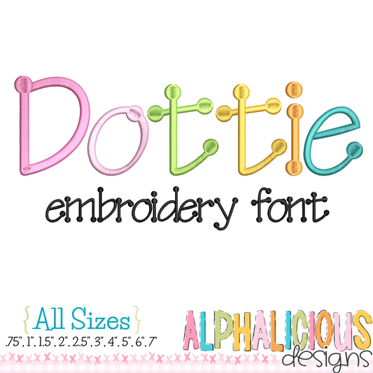 Dottie Embroidery Font