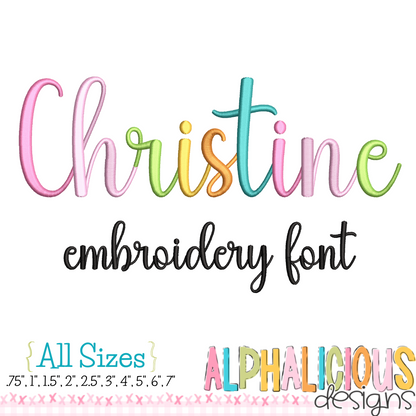 Christine Embroidery Font