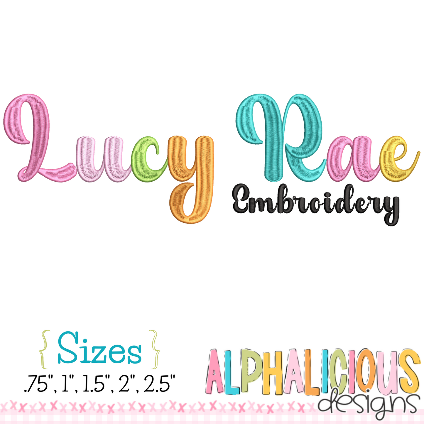 Lucy Rae Embroidery Font