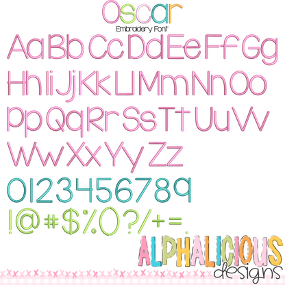 Oscar Satin Emb Font