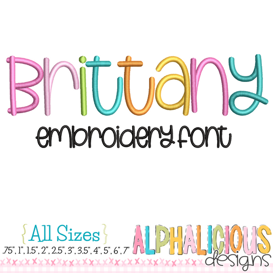 Brittany Satin Emb Font