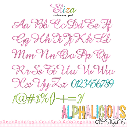 Eliza Embroidery Font