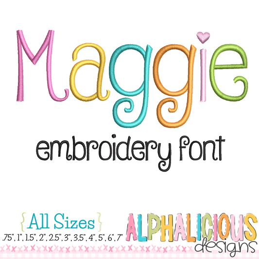Maggie Satin Emb Font
