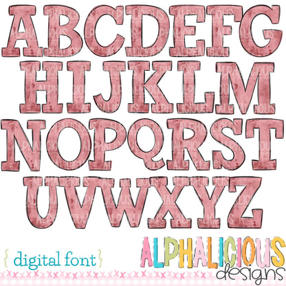 Whimsy- Blush Solid- Doodle Font