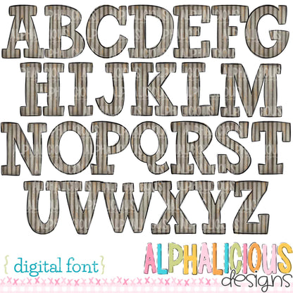 Whimsy- Brown Wood- Doodle Font