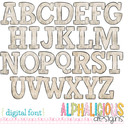 Whimsy- Cream Solid- Doodle Font