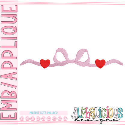 Coquette Bow with Hearts- Fill