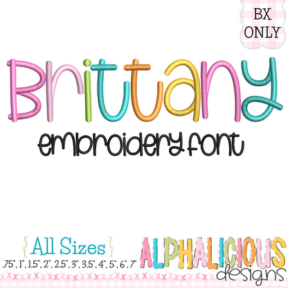 Brittany Satin Emb Font