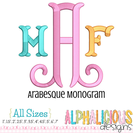 Arabesque Satin Embroidery Font