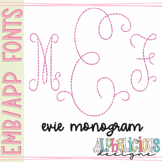 Evie Monogram Font- Floss