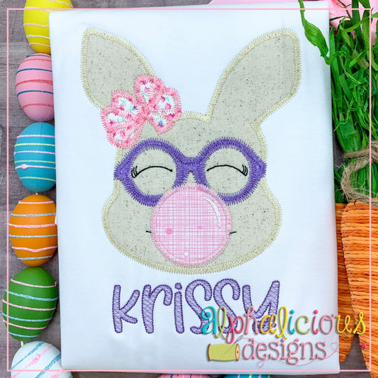 Bunny with Bubble and Bow-ZigZag