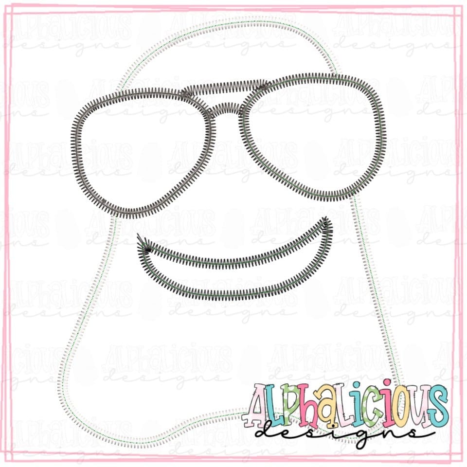 Cool Ghost with Glasses - ZigZag