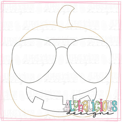 Cool Pumpkin with Glasses - Triple Bean