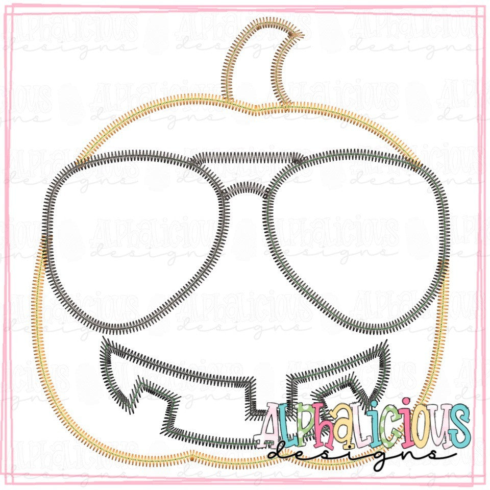 Cool Pumpkin with Glasses - ZigZag