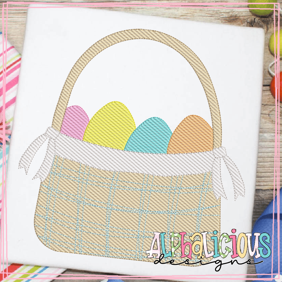 Basket with Ties- Eggs- Sketch