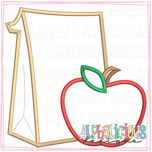 Lunch Bag with Apple - Satin