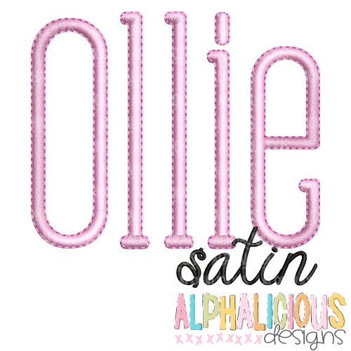 Ollie Satin Embroidery Font