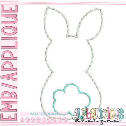 Simple Bunny with Cotton Tail - Zig zag