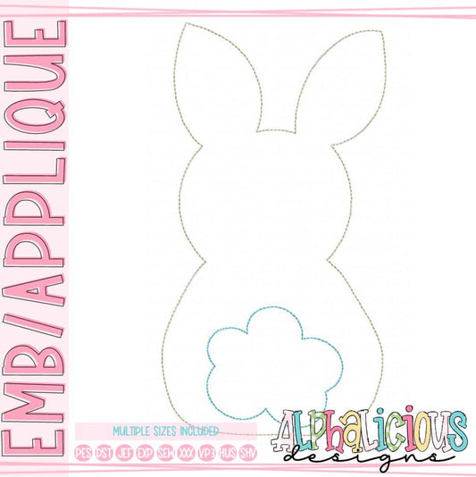 Simple Bunny with Cotton Tail - Triple Bean