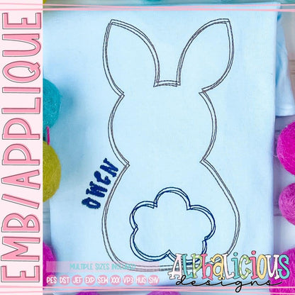 Simple Bunny with Cotton Tail - Scribble
