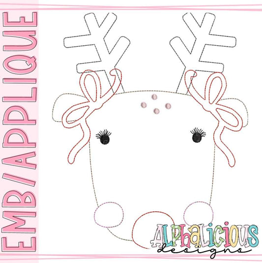Reindeer with Bows - Triple Bean