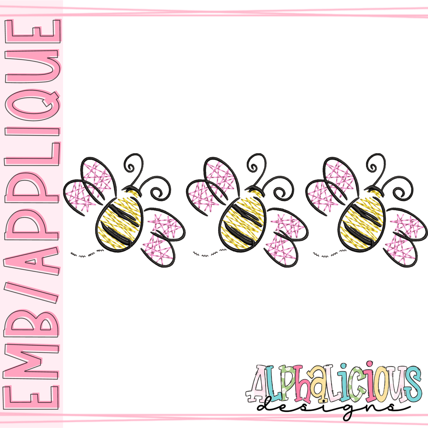 Bees- Three In A Row- Scribble Fill