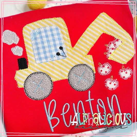 Funky Backhoe with Apples - Blanket