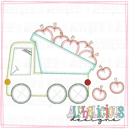 Funky Dump Truck with Apples - Blanket