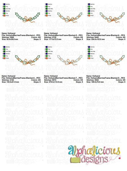Holly and Berries Frame - Blanket