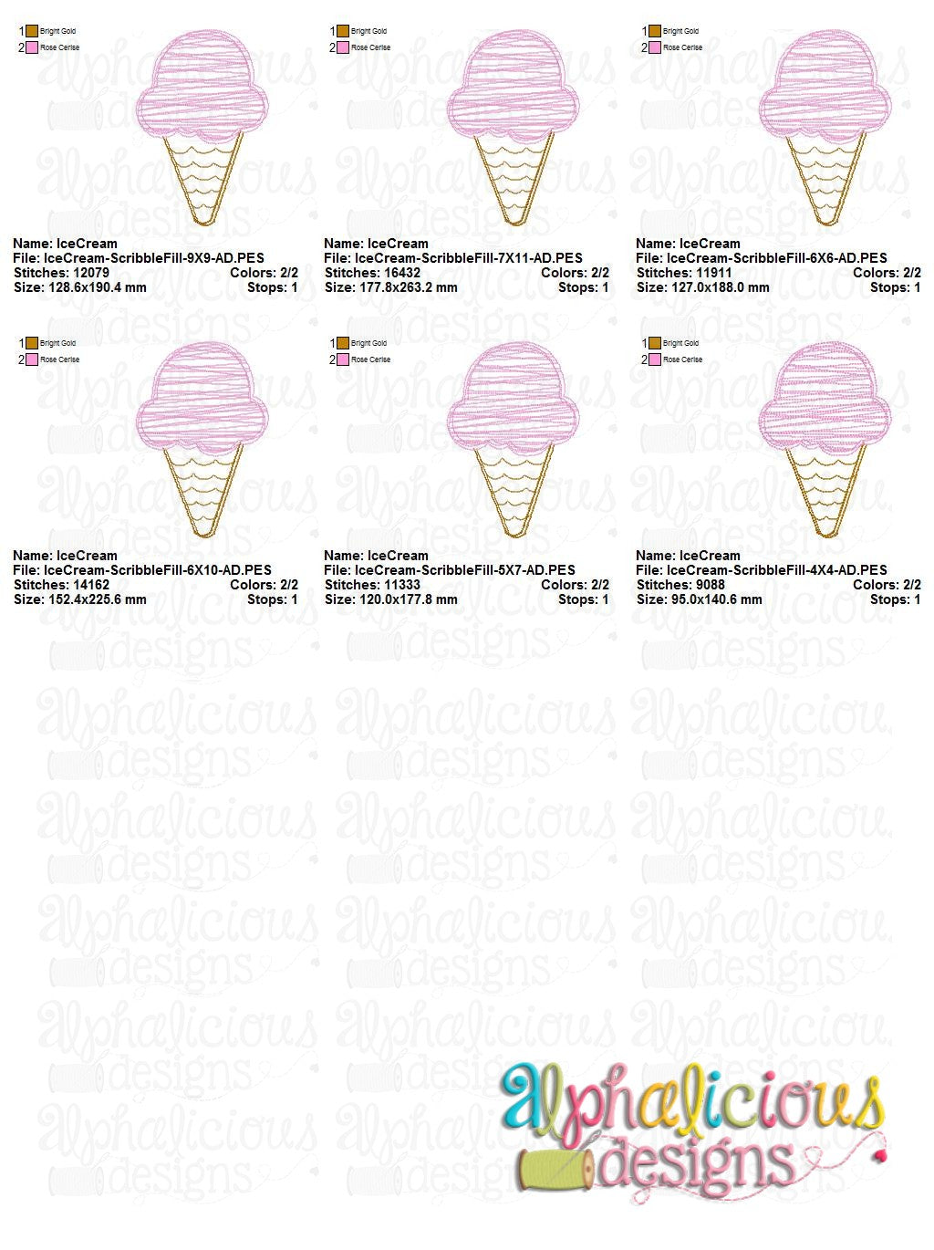 Ice Cream-Scribble Fill