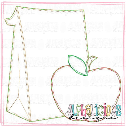 Lunch Bag with Apple - Blanket