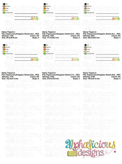 Paper Line with Apples - Sketch