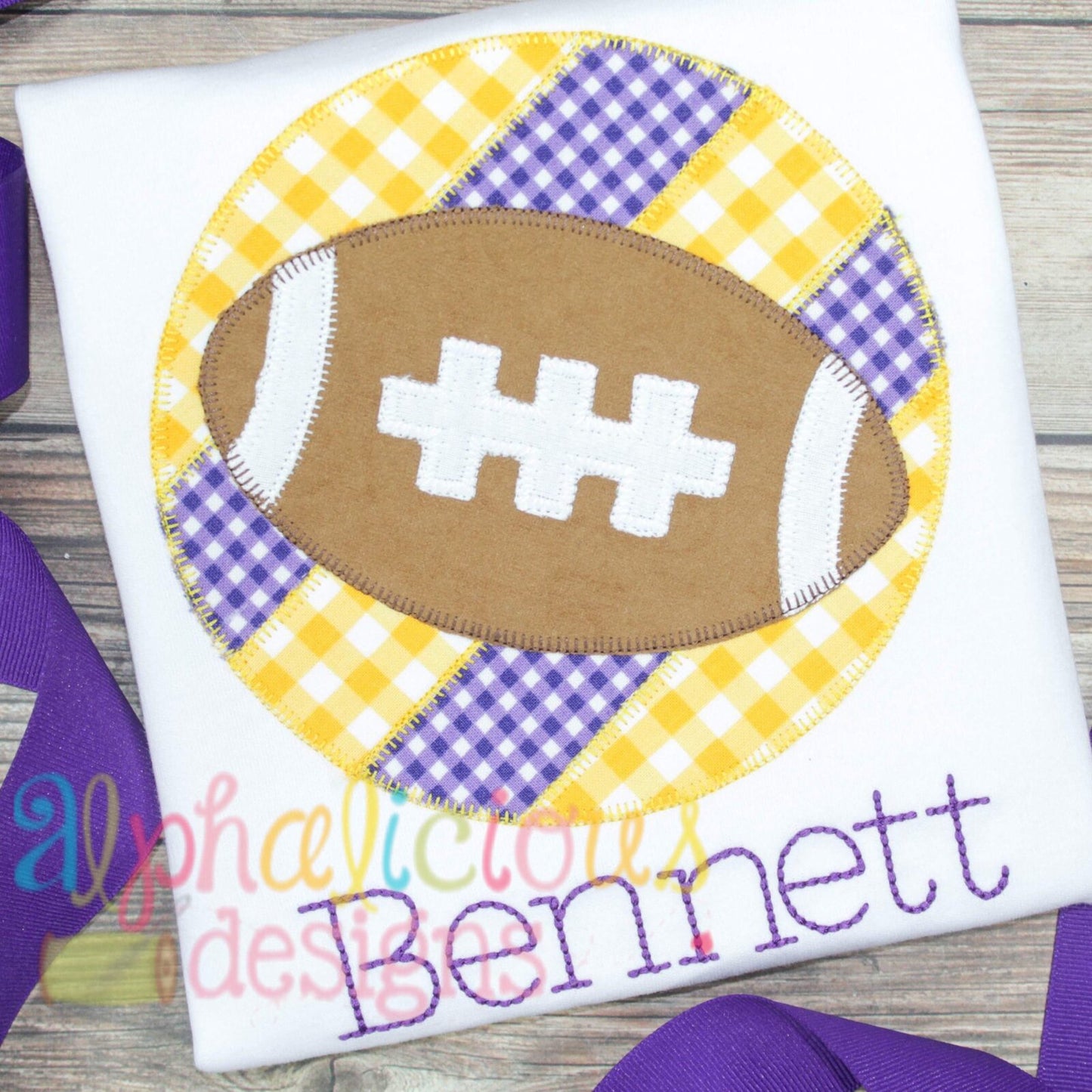 Patchwork Frame With Football-Blanket