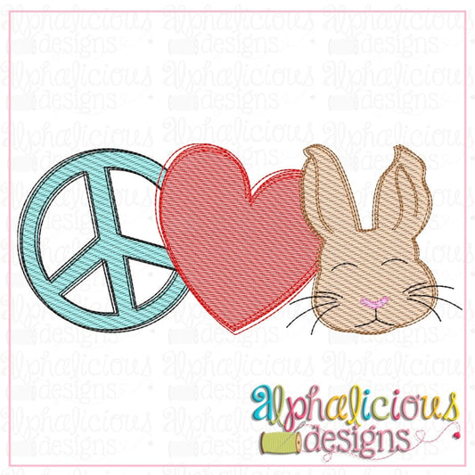 Peace Love and Rabbit-Sketch