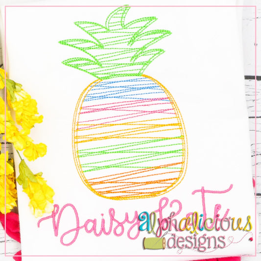 Pineapple Rainbow- Scribble Fill