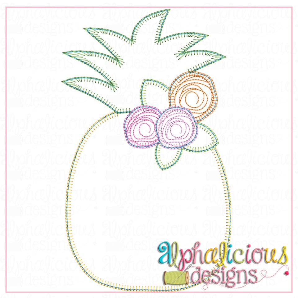 Pineapple with Flowers- Blanket