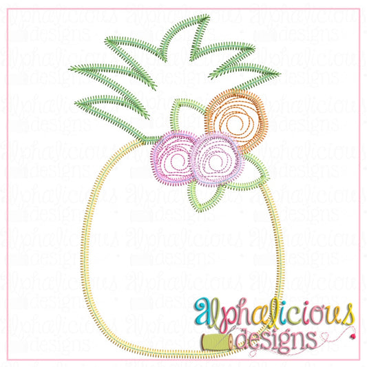 Pineapple with Flowers- Zigzag
