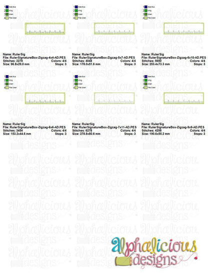 Ruler Signature Box - ZigZag