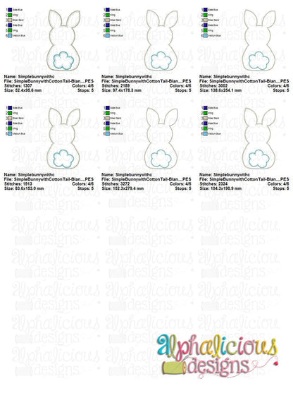 Simple Bunny with Cotton Tail - Blanket