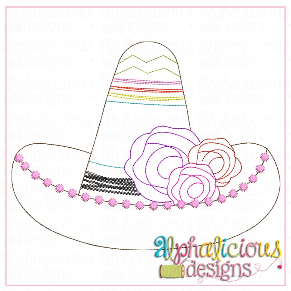 Sombrero with Flowers- TripleBean