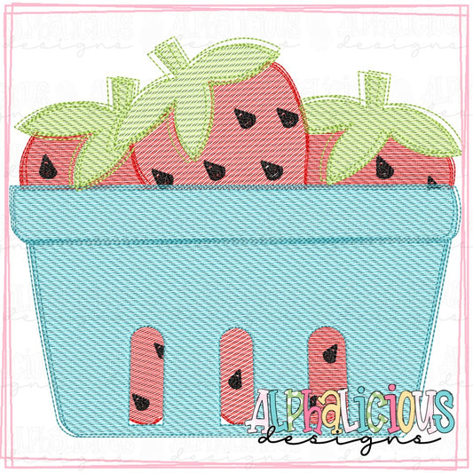 Strawberries in Basket - Sketch