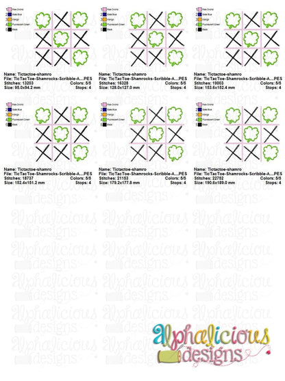 Tic Tac Toe - Shamrocks - Scribble