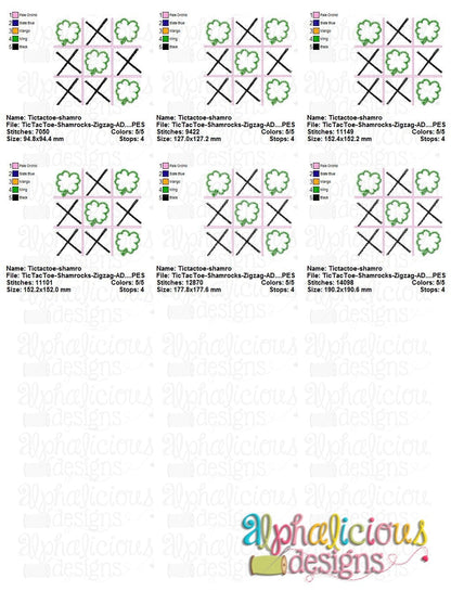 Tic Tac Toe - Shamrocks - Zig zag