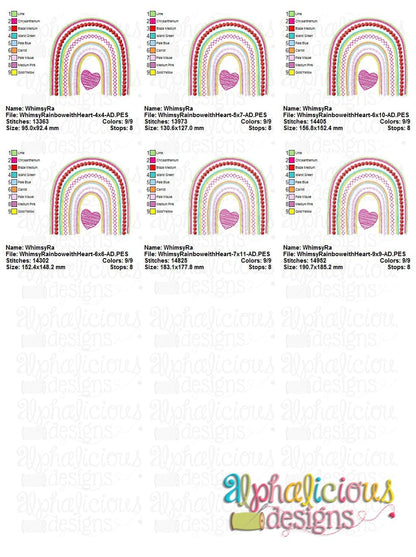 Whimsy Rainbow with Heart