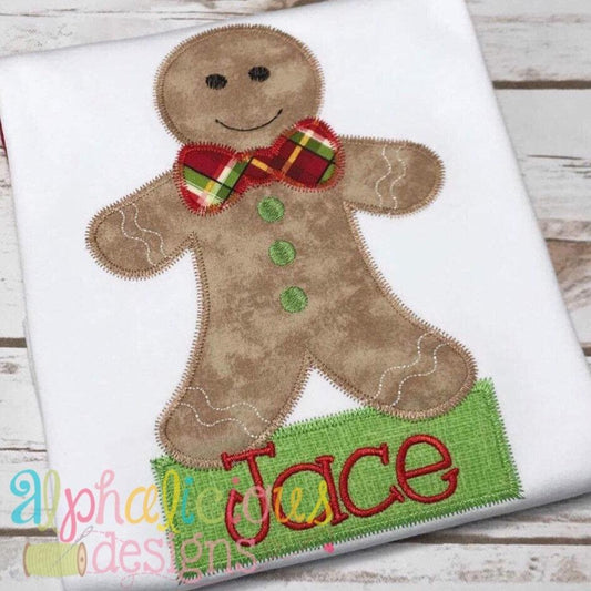 Mr. Gingerbread Applique-ZigZag