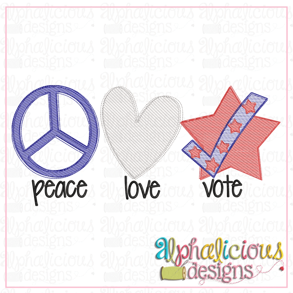 Peace Love &amp; Vote-Sketch